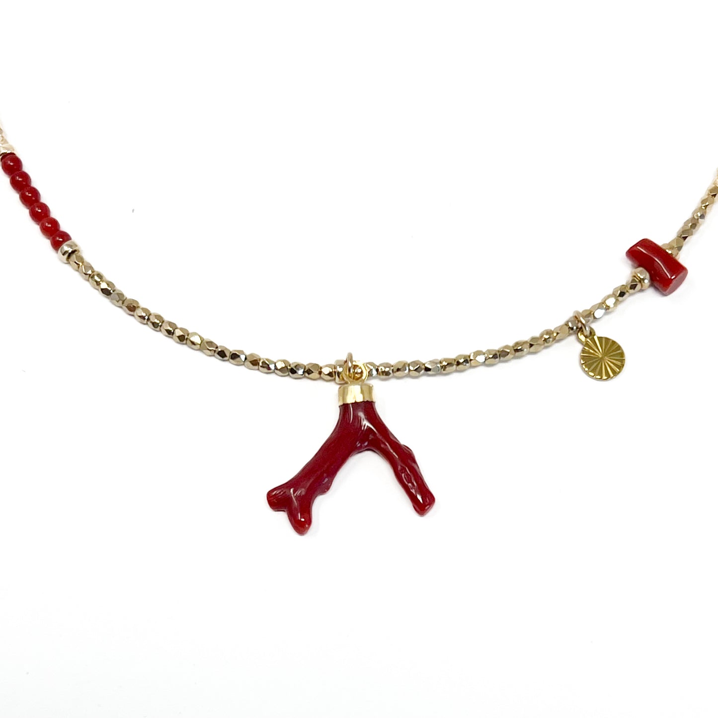 Collier Lolita – Branche de Corail rouge de Méditerranée