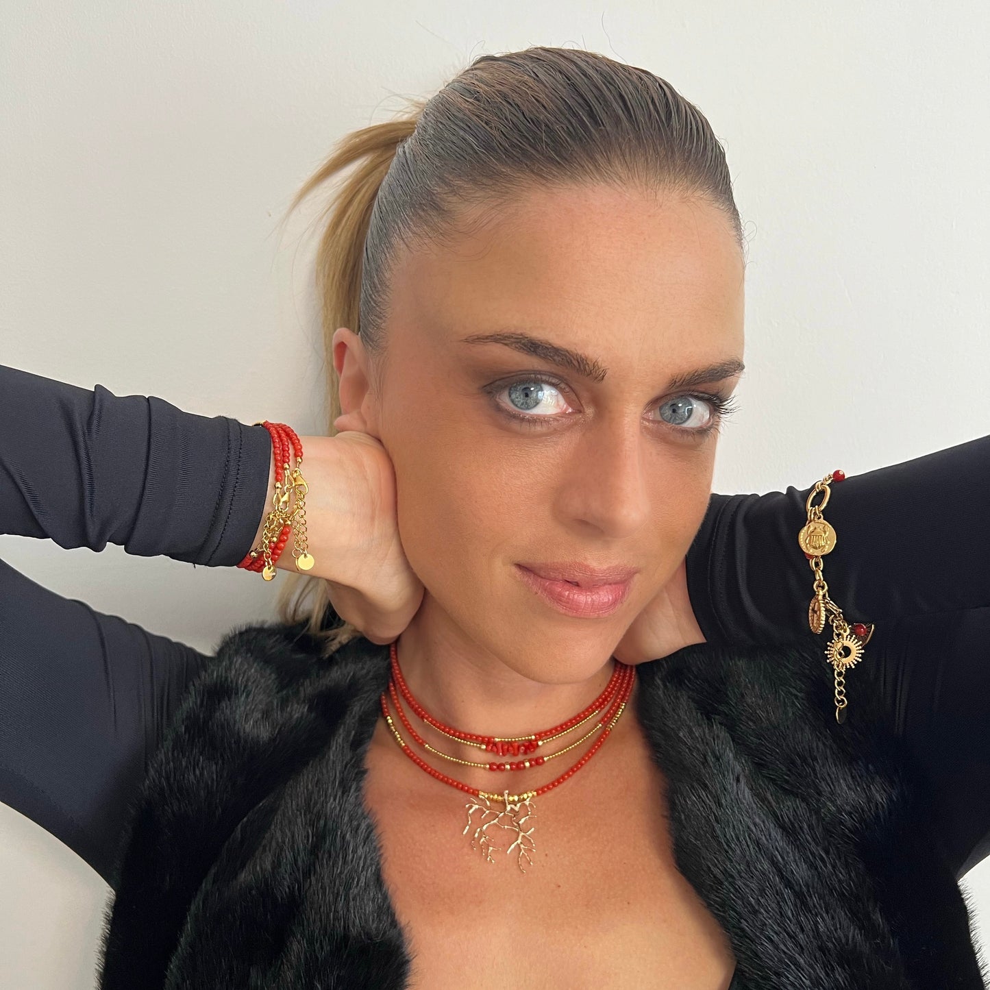 Collier en perles de Corail Serena