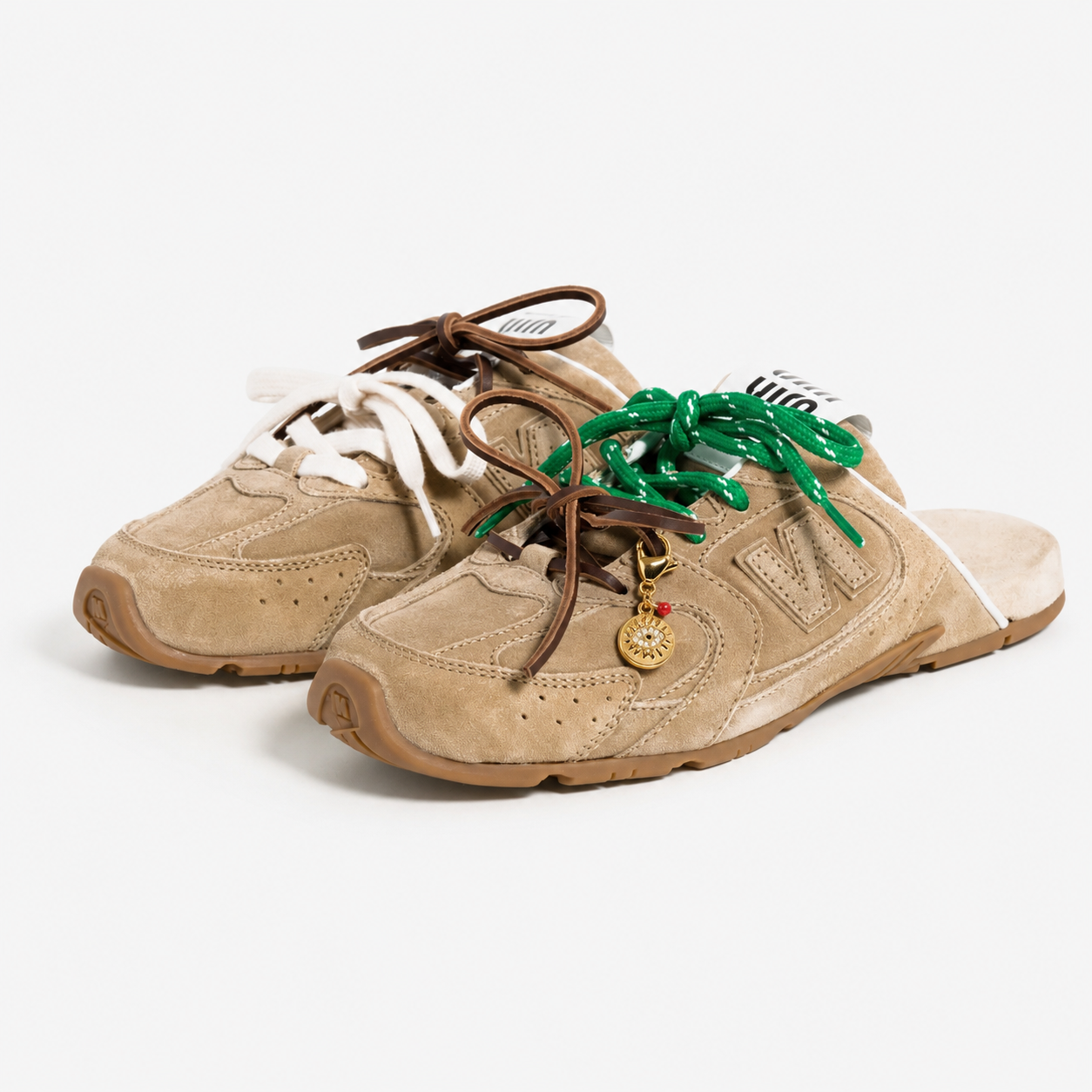 Protective shoe charms – stainless steel & red coral