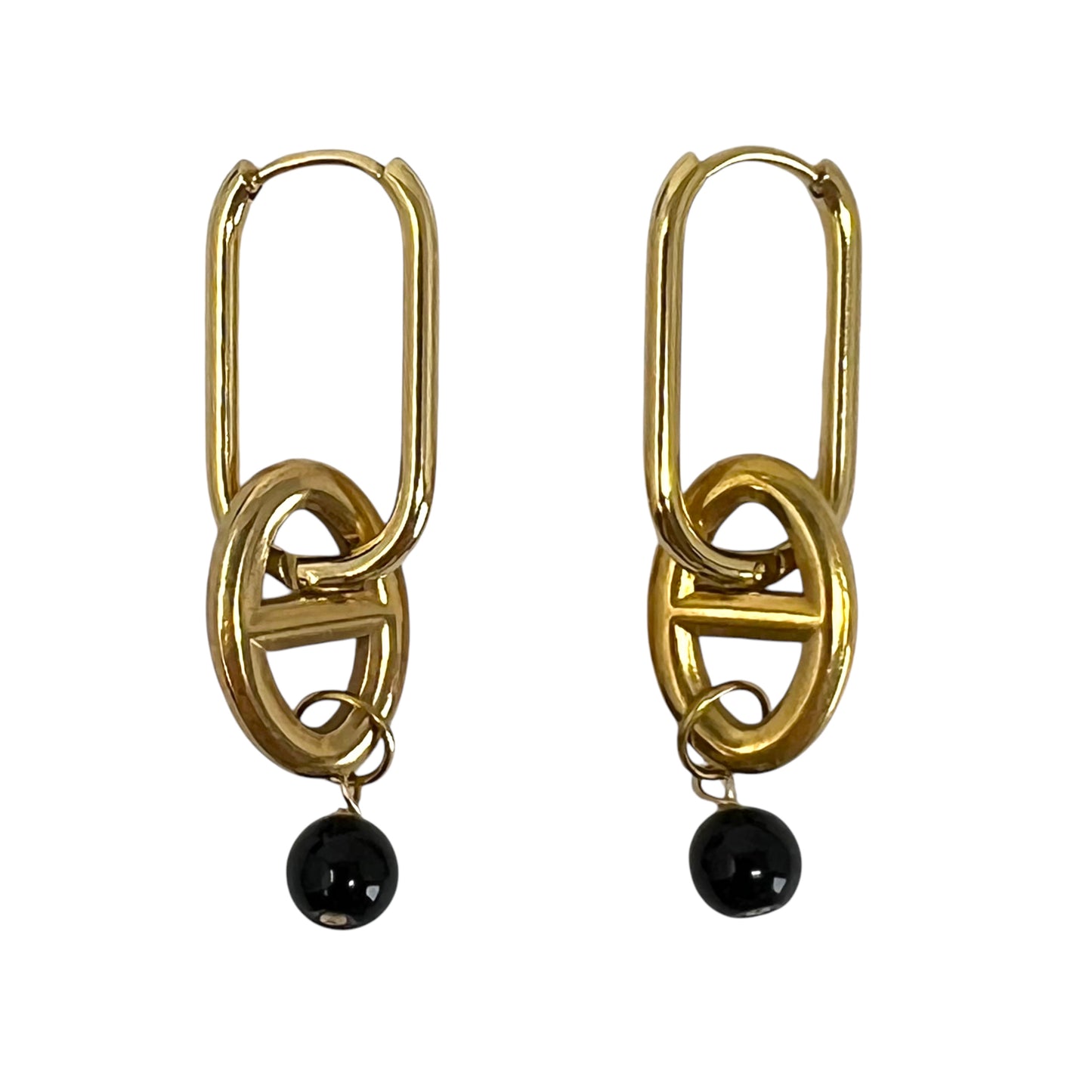 Boucles d'Oreilles Onyx Alison