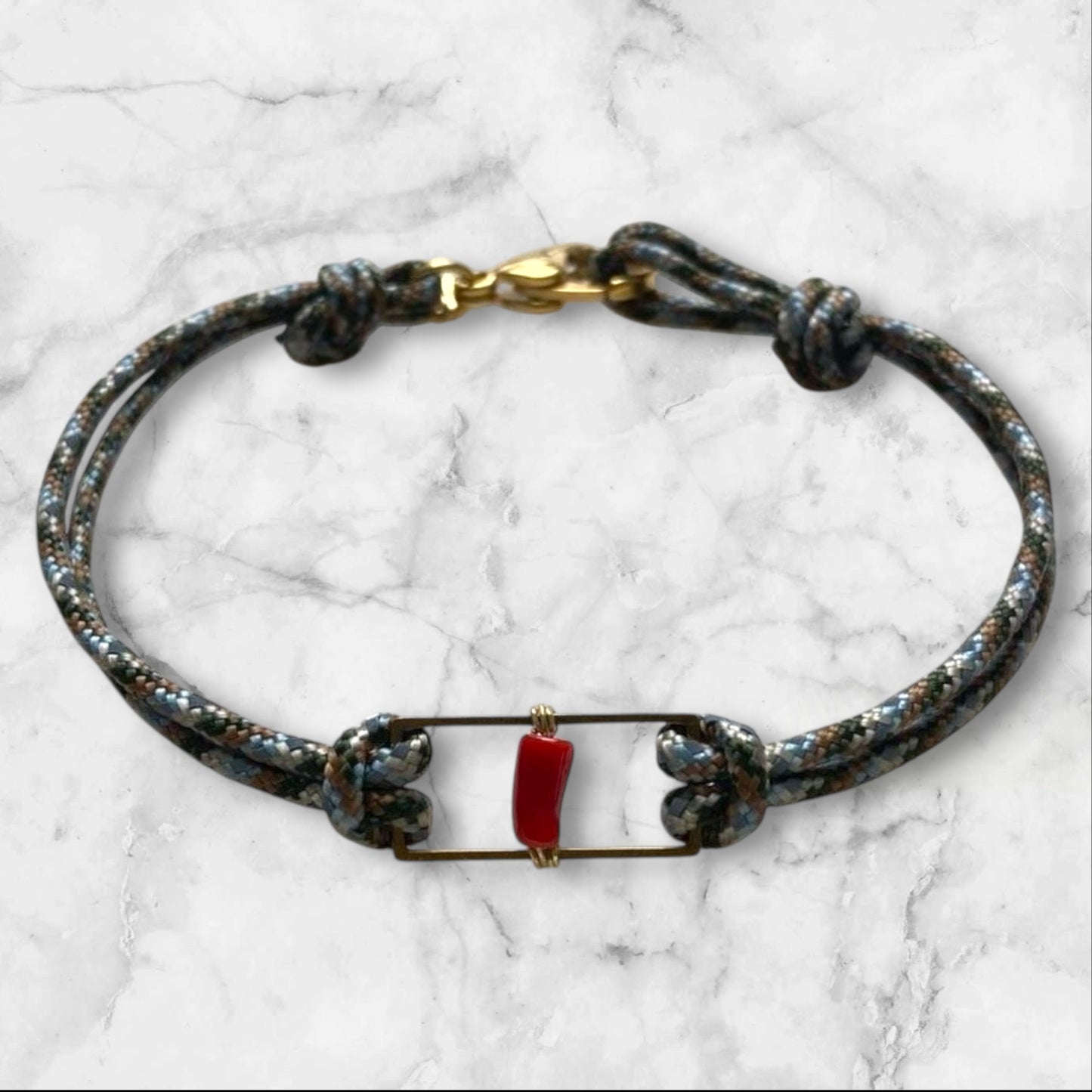 Bracelet Vito – Paracorde & Corail rouge
