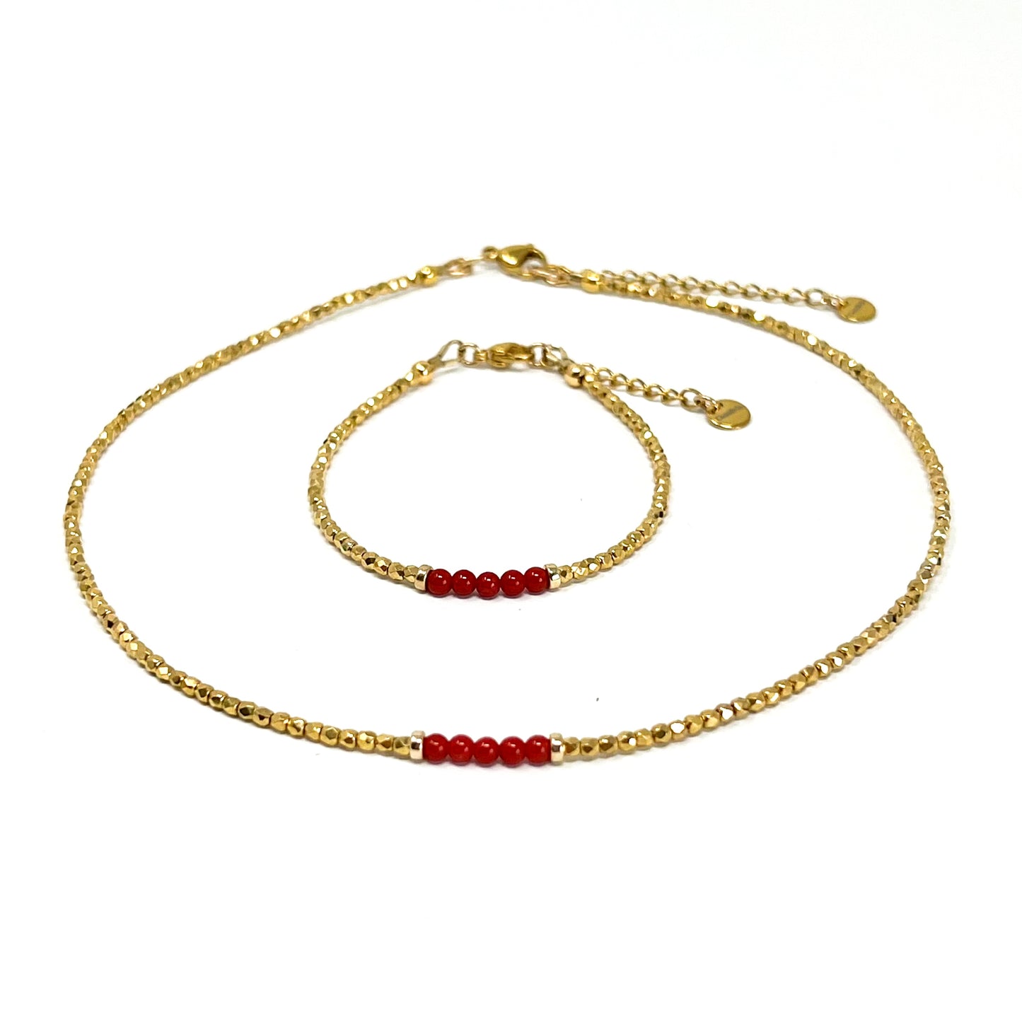 Collier en perles de Corail Léria
