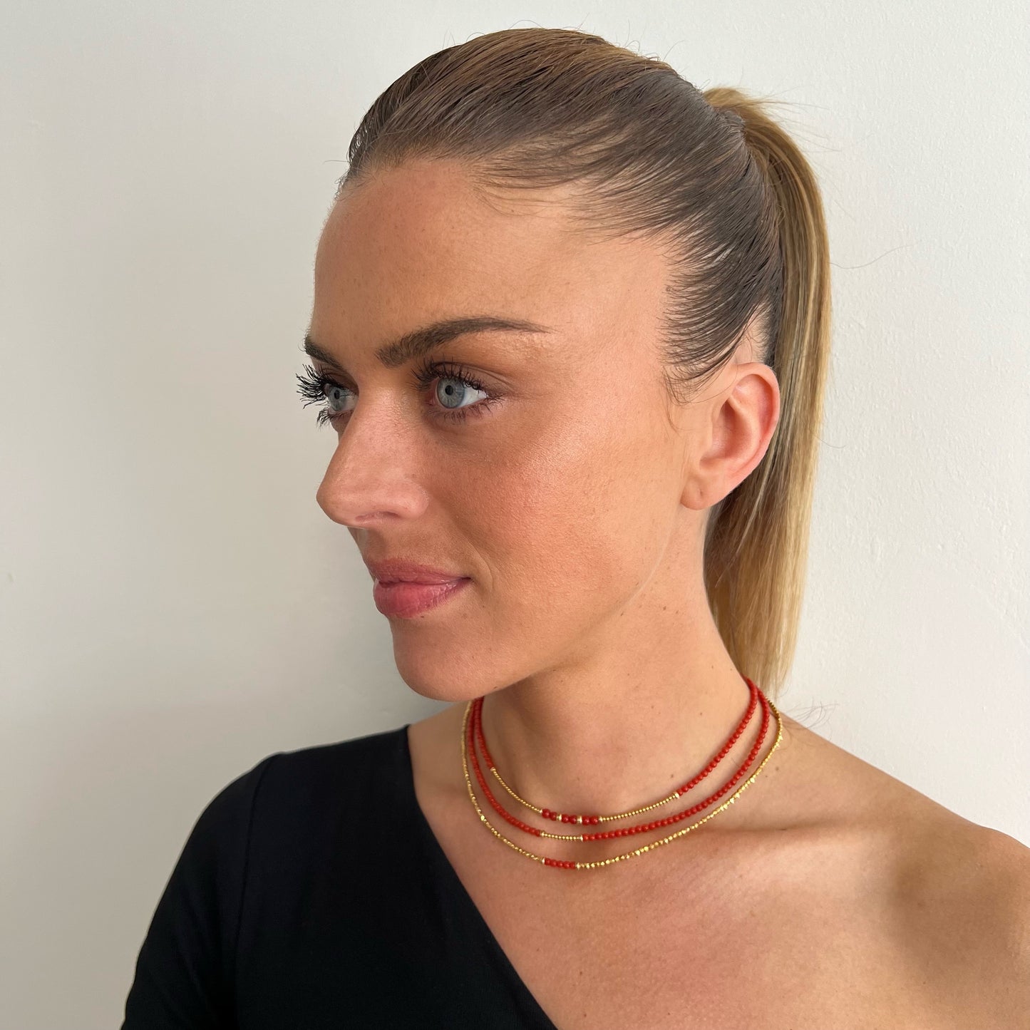 Collier en perles de Corail Tao
