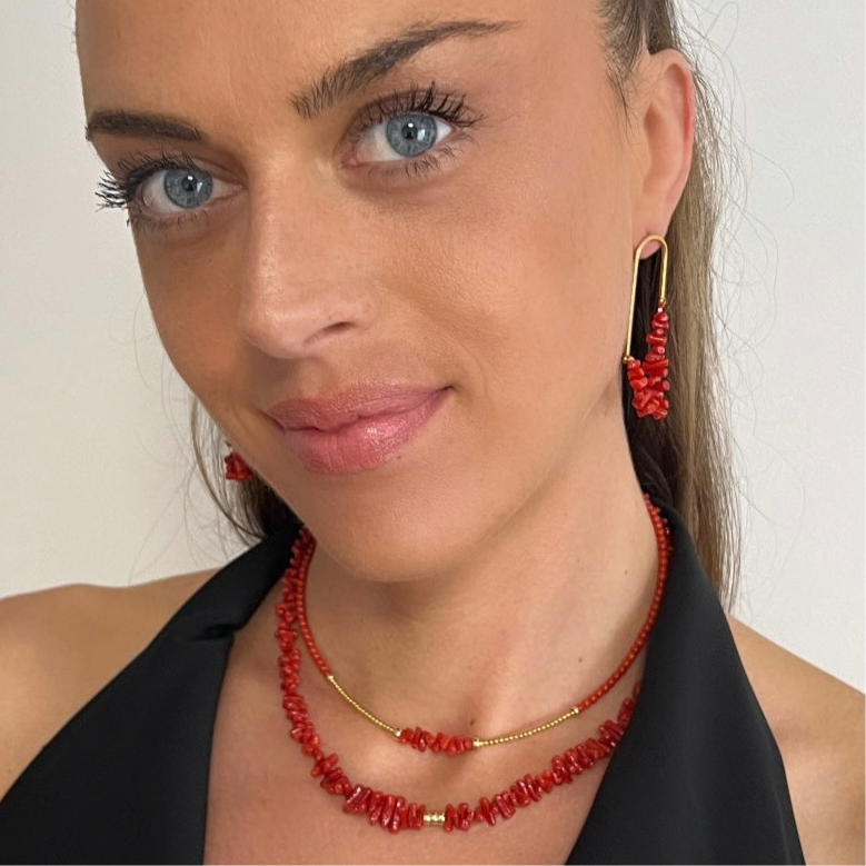 Collier en chips de Corail Célia