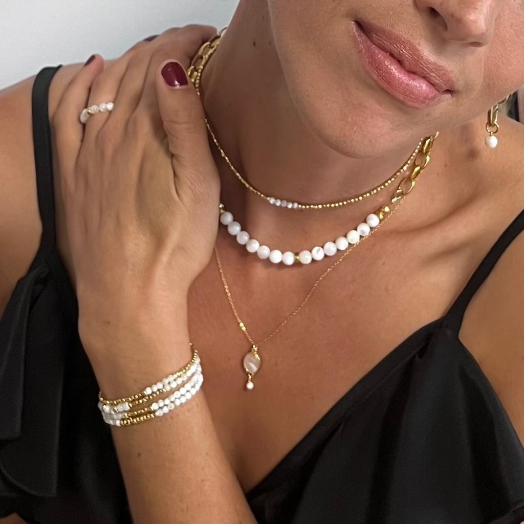 Bracelet en perles de Nacre Bianca