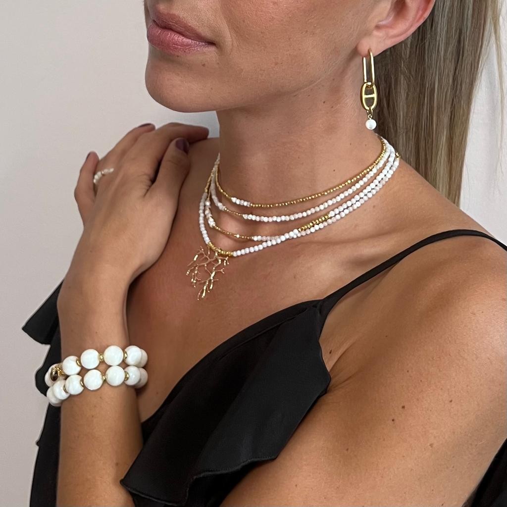 Collier en perles de Nacre Bianca