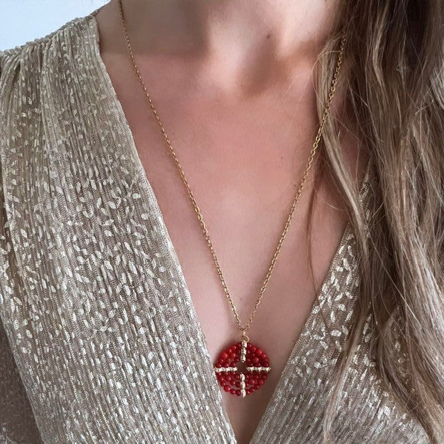 Collier en perles de Corail Alba