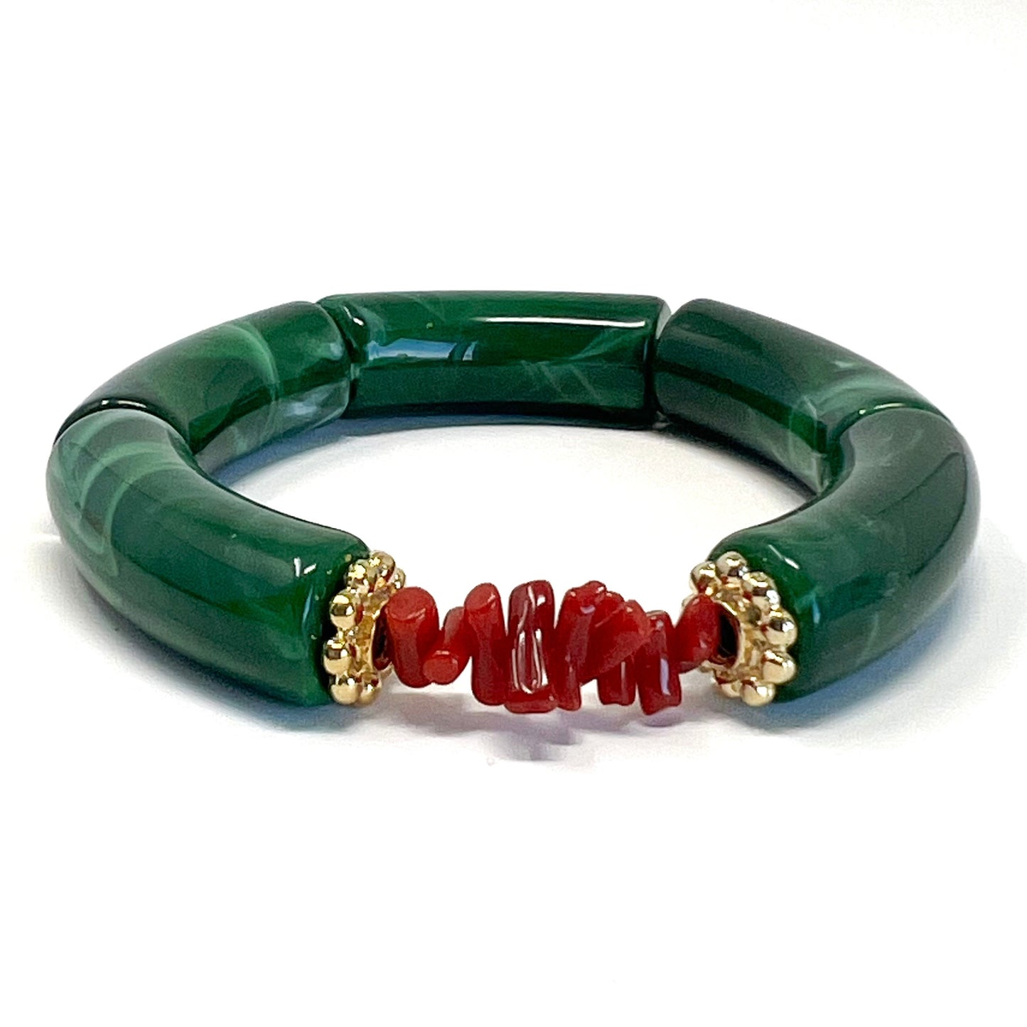 Goa - Red Coral Chip Bracelet