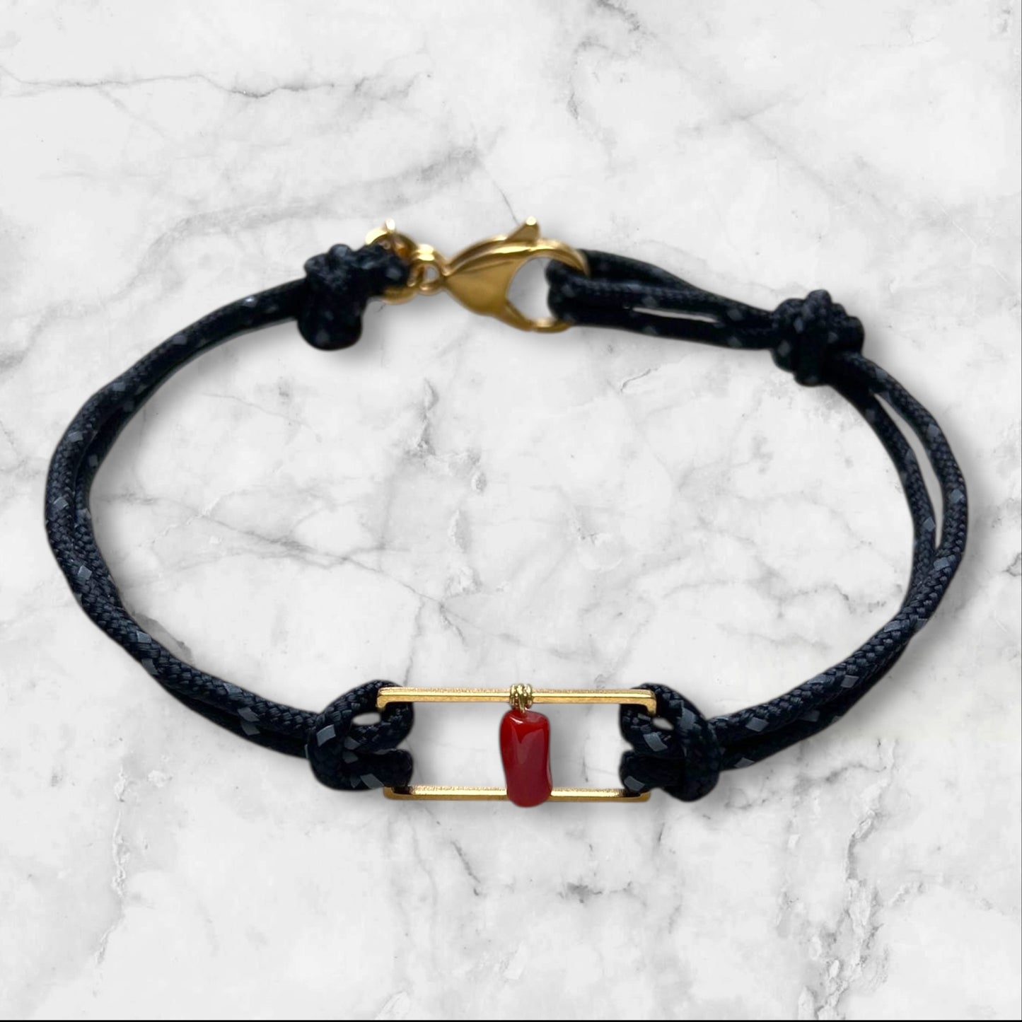 Bracelet Vito – Paracorde & Corail rouge