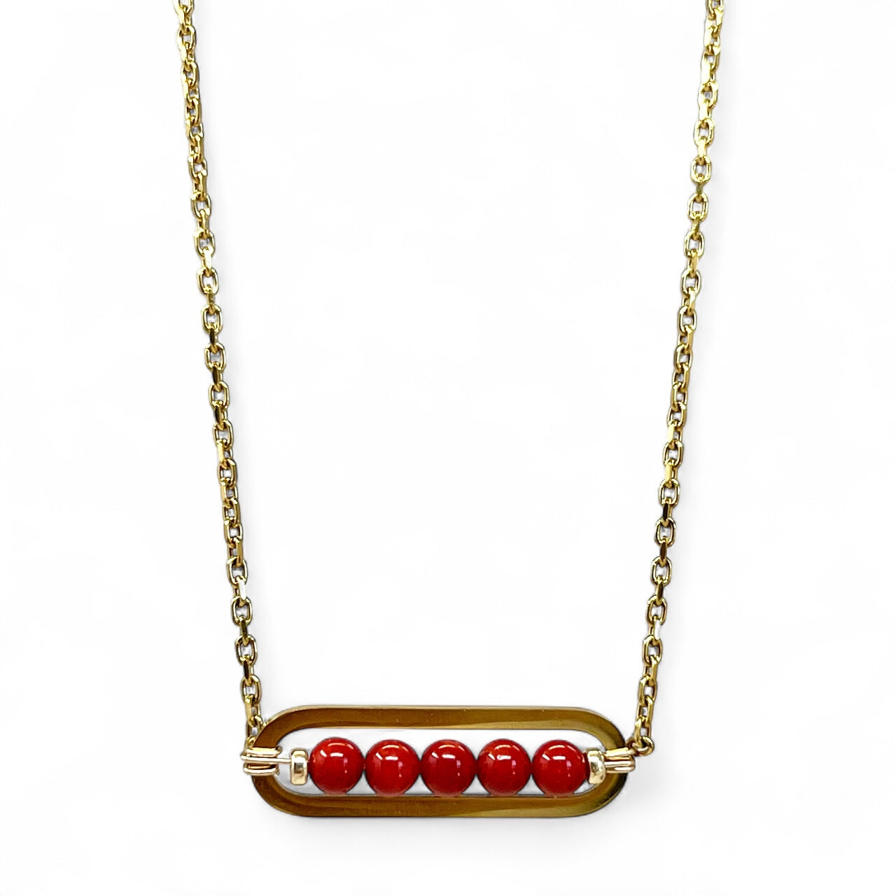 Collier Shaina Corail - Perles de Corail rouge