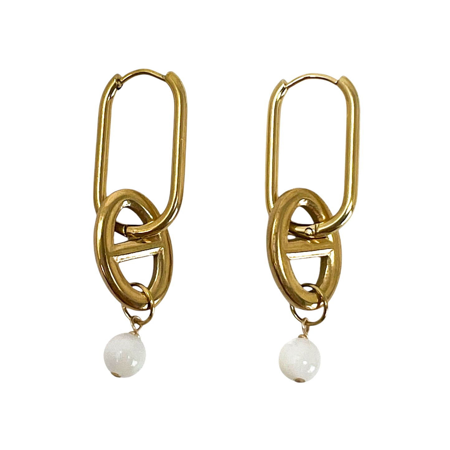 Boucles d'Oreilles Alison Nacre