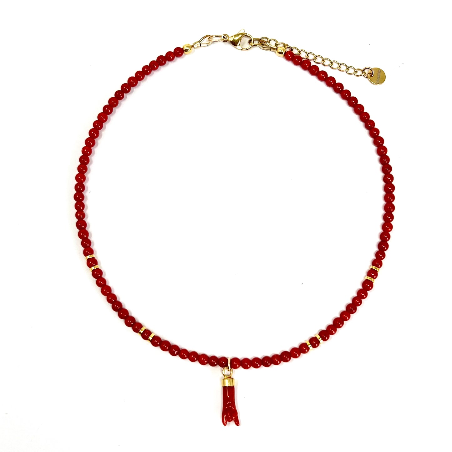Collier Lili - Corail rouge de Méditerranée