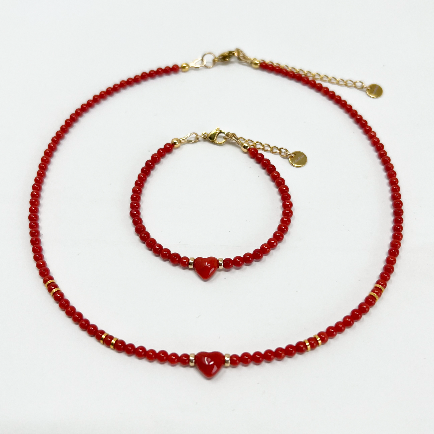 Collier Cara – Corail rouge