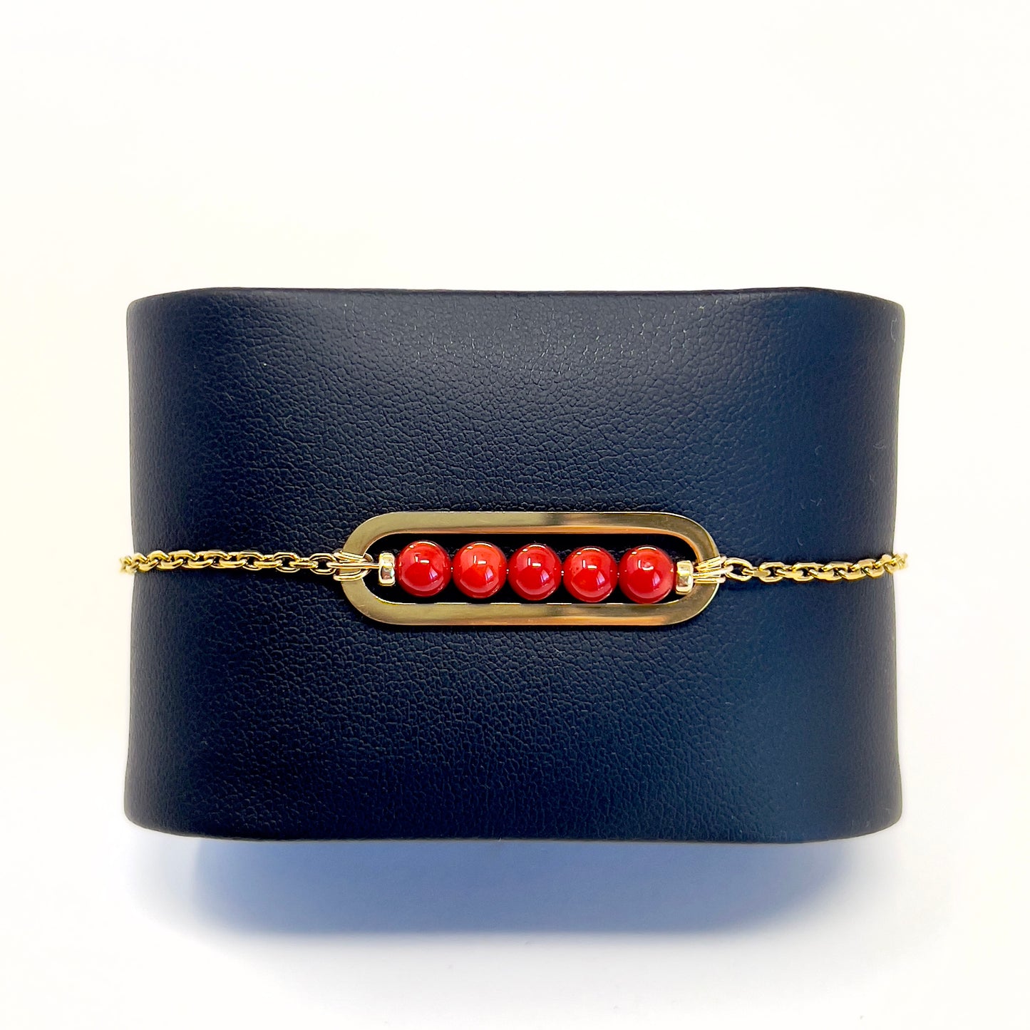 Bracelet Shaina - Perle de Corail rouge de Méditerranée