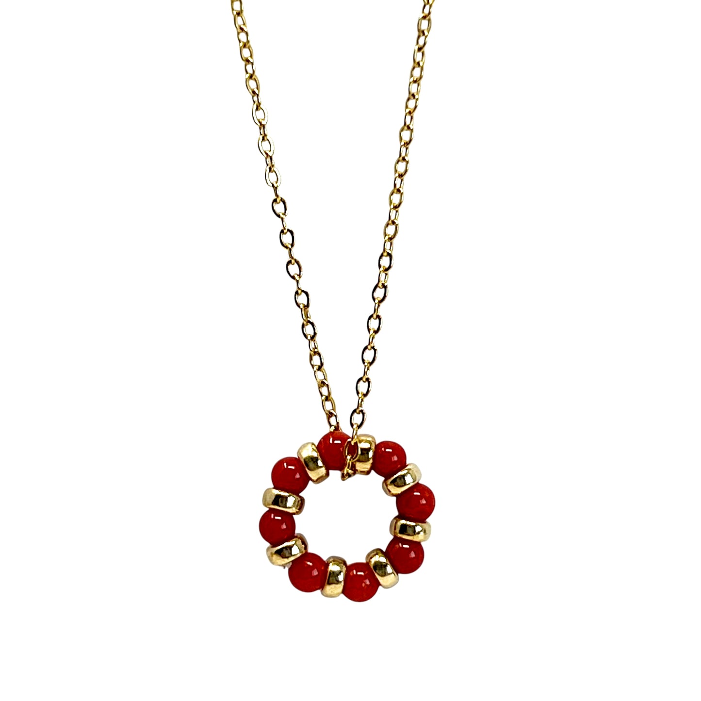 Collier en perles de Corail Oursin