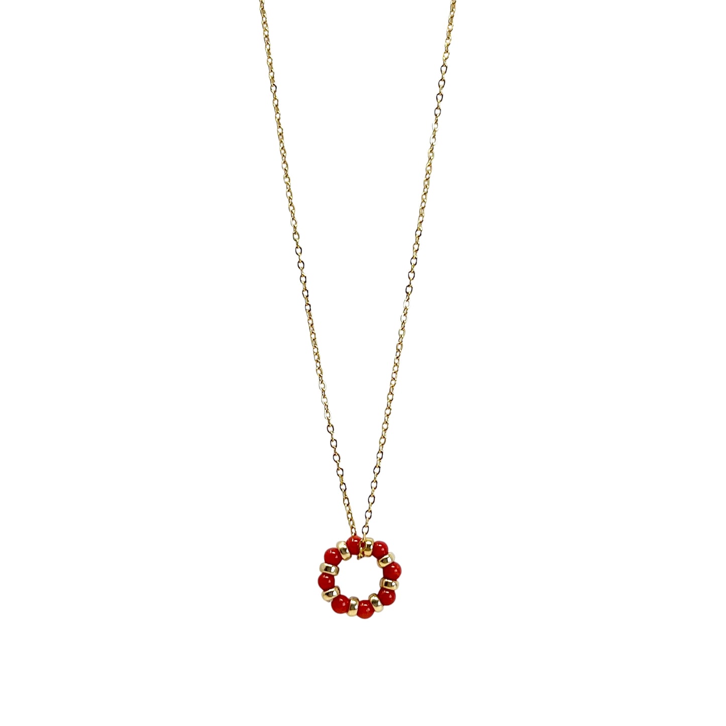 Collier en perles de Corail Oursin