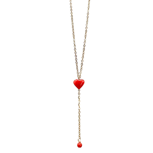 Collier Love - Cœur Corail