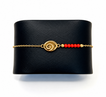 Lucie - perles de Corail rouge de Méditerranée