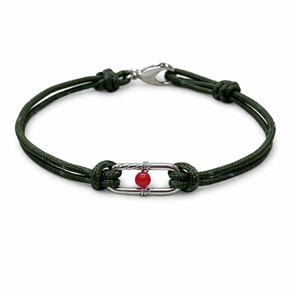 Luca Bracelet – Paracord & Coral
