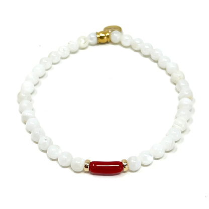 Bracelet Léna - Nacre & Corail