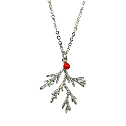 Collier avec son pendentif branche de Corail Ghju