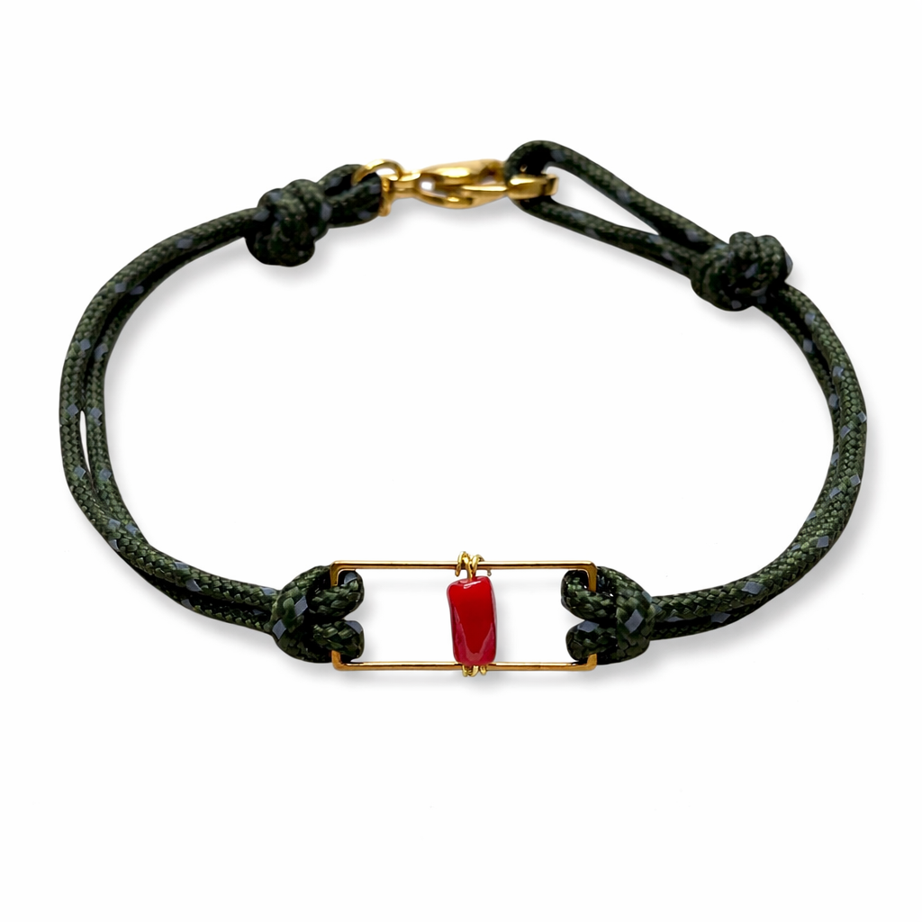Vito Bracelet – Paracord & Red Coral