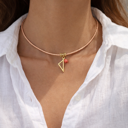 Collier Isula - Corail rose