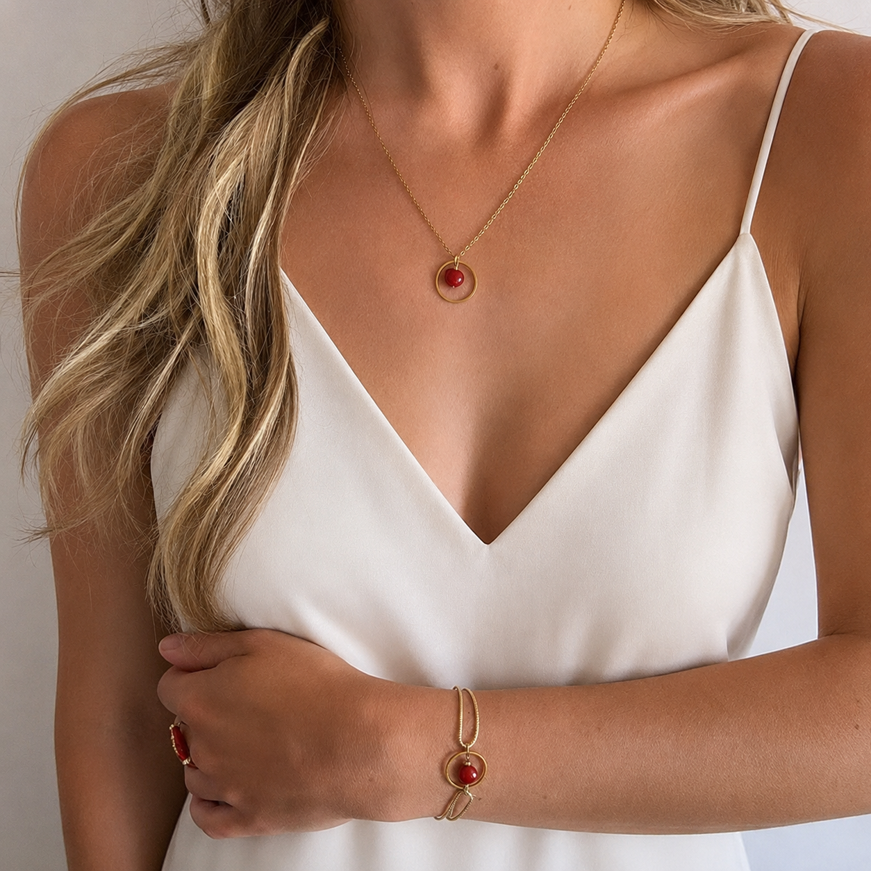 Collier coeur de Corail Amore