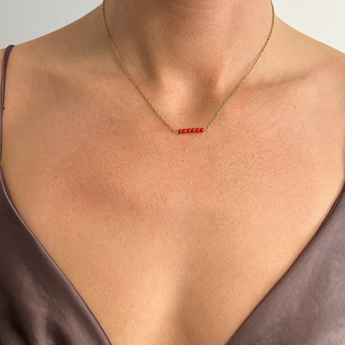 Elaia Coral Bead Necklace