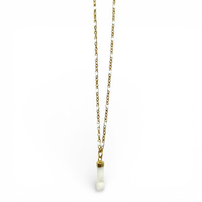 Collier Laora – Corail blanc