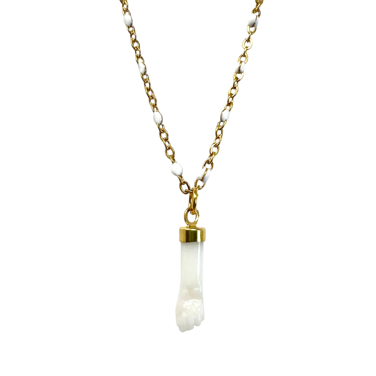 Collier Laora – Corail blanc