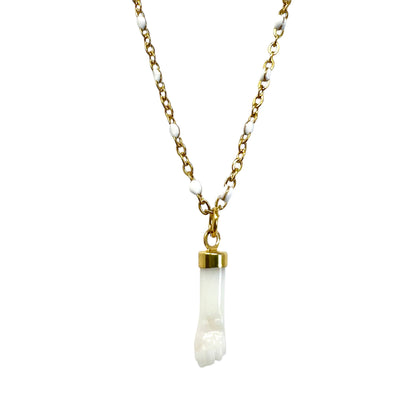 Collier Laora – Corail blanc