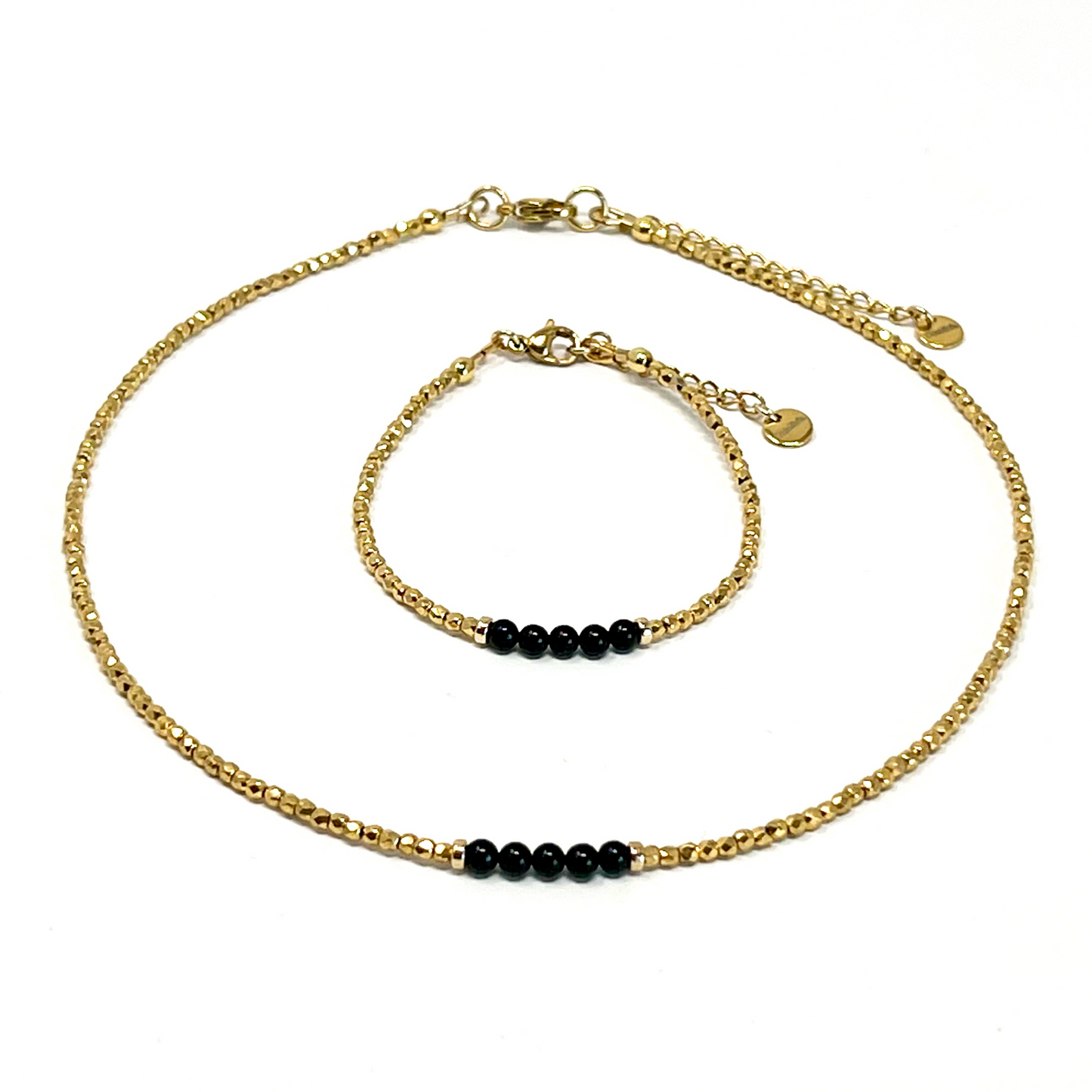 Bracelet en perles Onyx Elia