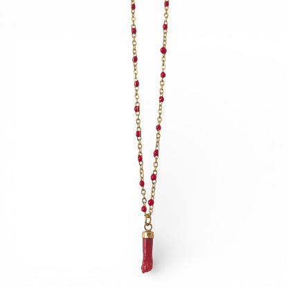 Collier Laora – Corail rouge