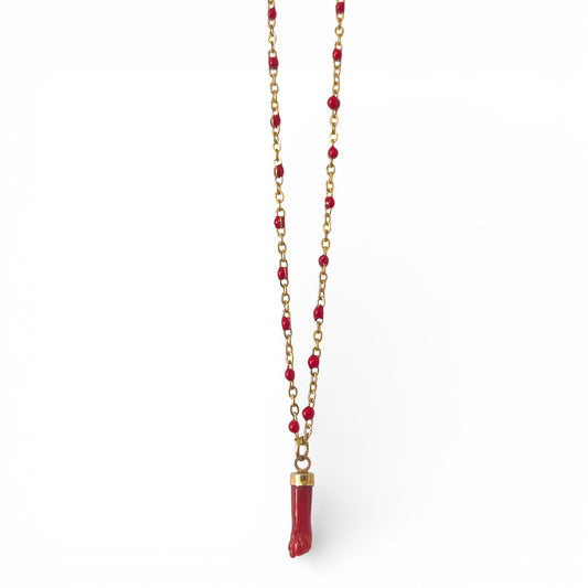 Laora Necklace – Red Coral