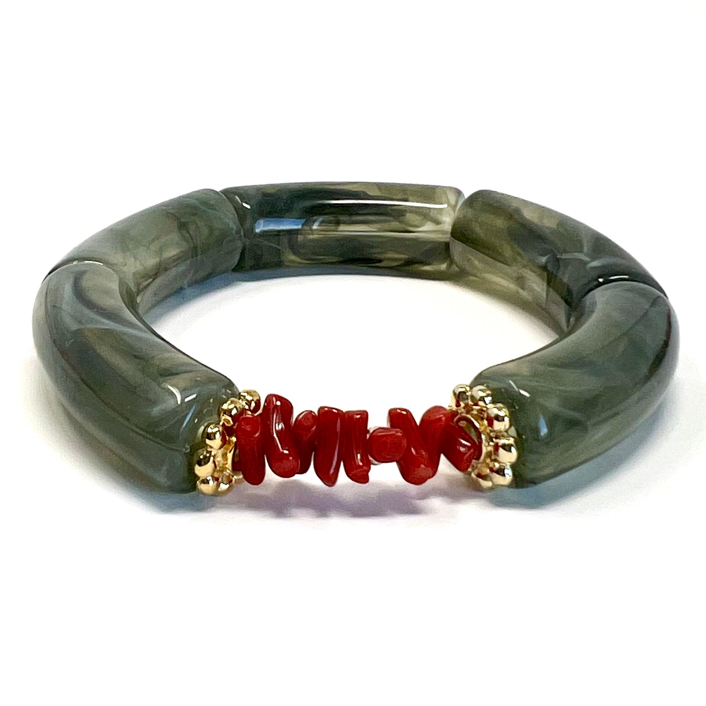 Goa - Red Coral Chip Bracelet