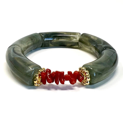 Goa - Red Coral Chip Bracelet