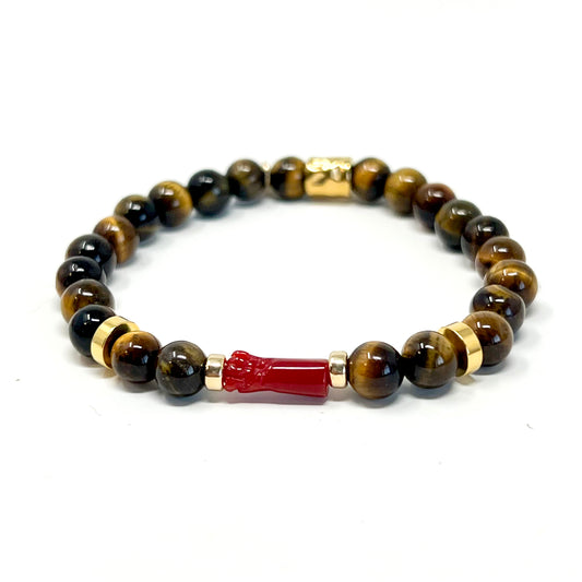 Forza - Œil de tigre - Poing en Corail￼