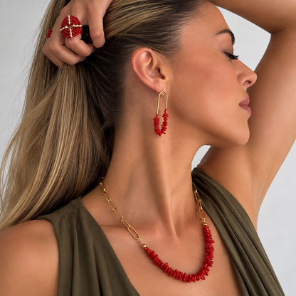 Collier en chips de Corail Gina