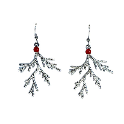 Boucles d'oreilles branches de Corail Ghju