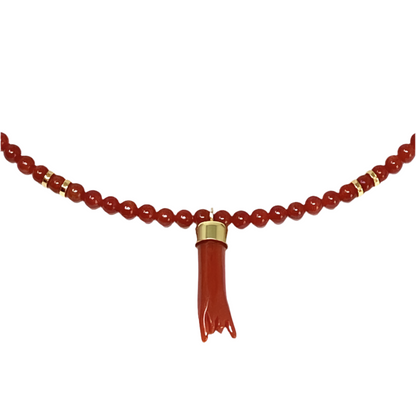 Collier Lili -  Corail rouge de Méditerranée
