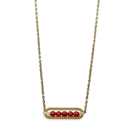 Collier Shaina Corail - Perles de Corail rouge