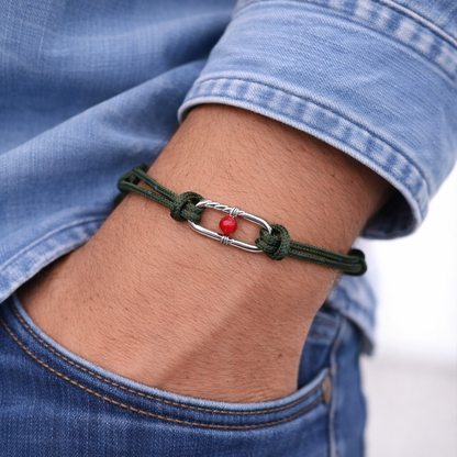 Luca Bracelet – Paracord & Coral