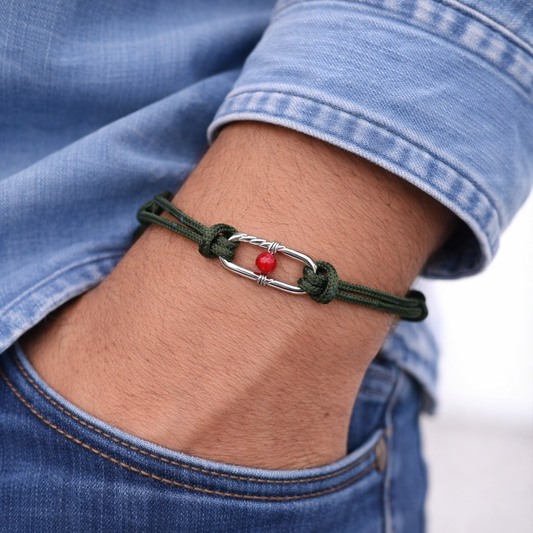 Luca Bracelet – Paracord & Coral