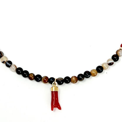 Collier enfant avec la main en Corail Andréa