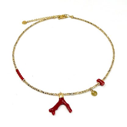 Collier Lolita – Branche de Corail rouge de Méditerranée
