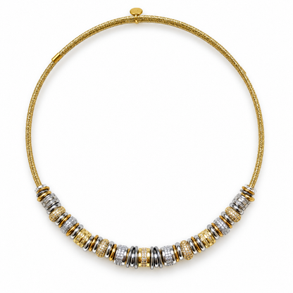    Collier Gaïa aimanté acier inoxydable doré – bijou femme Coralivia