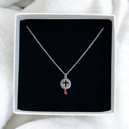 Collier Maël - Croix & Corail