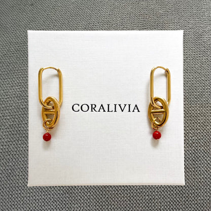 Alison Corail Boucles d'Oreilles