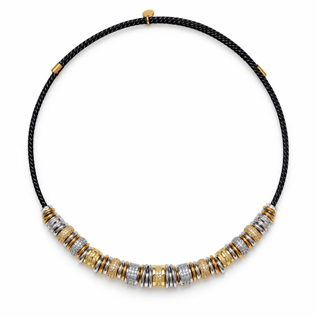     Collier Gaïa aimanté acier inoxydable noir – bijou femme Coralivia